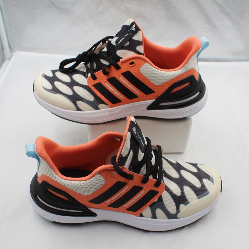 Adidas RapidaSport Bounce Marimekko Size 5 Kids Running Shoes Sneakers Orange